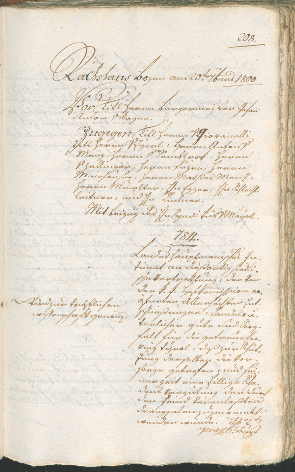 Civic Archives of Bozen-Bolzano - BOhisto Ratsprotokoll 1800 