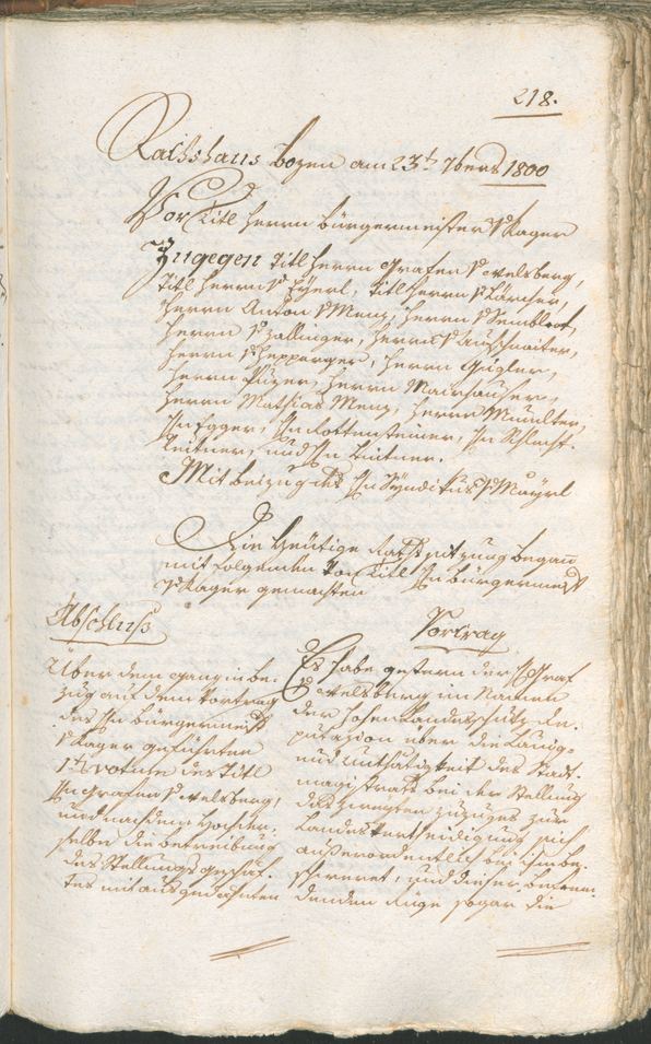 Civic Archives of Bozen-Bolzano - BOhisto Ratsprotokoll 1800 