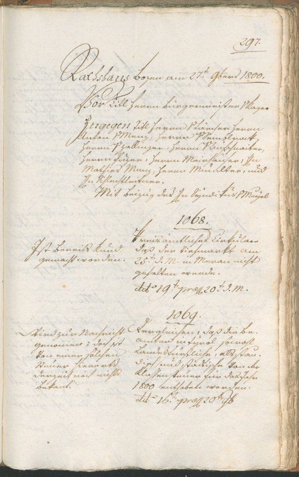 Civic Archives of Bozen-Bolzano - BOhisto Ratsprotokoll 1800 