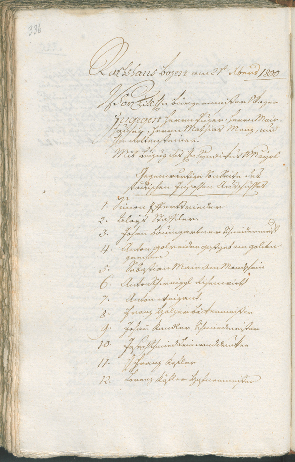 Civic Archives of Bozen-Bolzano - BOhisto Ratsprotokoll 1800 