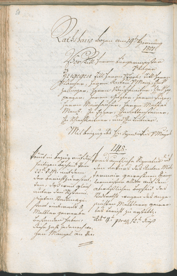 Civic Archives of Bozen-Bolzano - BOhisto Ratsprotokoll 1801 