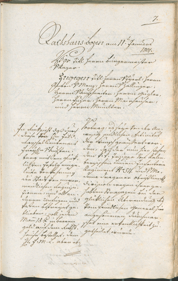 Civic Archives of Bozen-Bolzano - BOhisto Ratsprotokoll 1801 