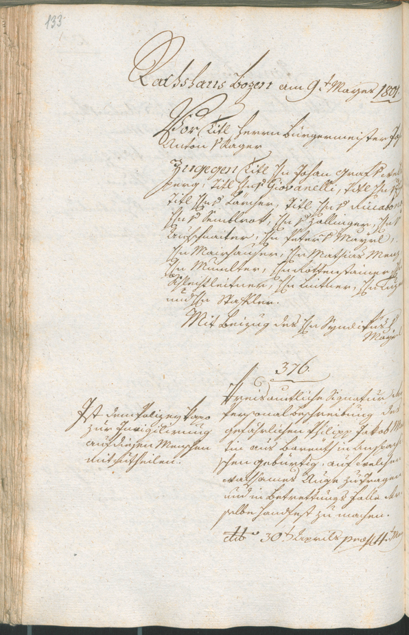 Civic Archives of Bozen-Bolzano - BOhisto Ratsprotokoll 1801 