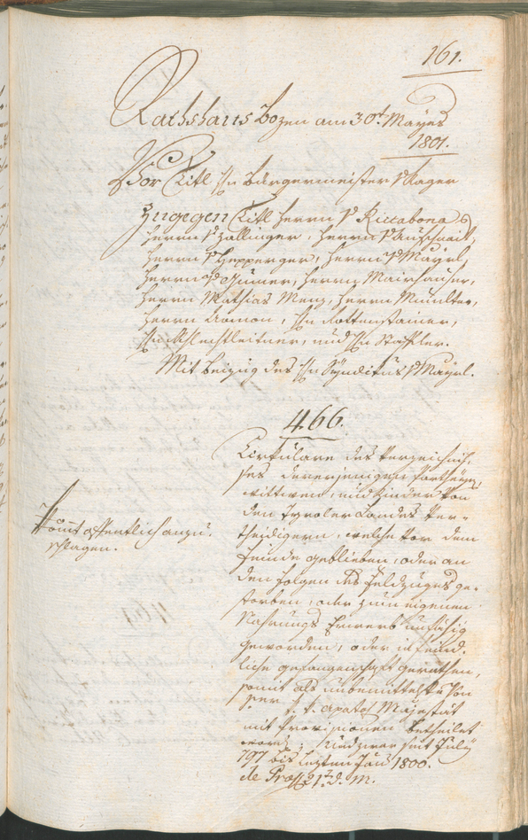 Civic Archives of Bozen-Bolzano - BOhisto Ratsprotokoll 1801 