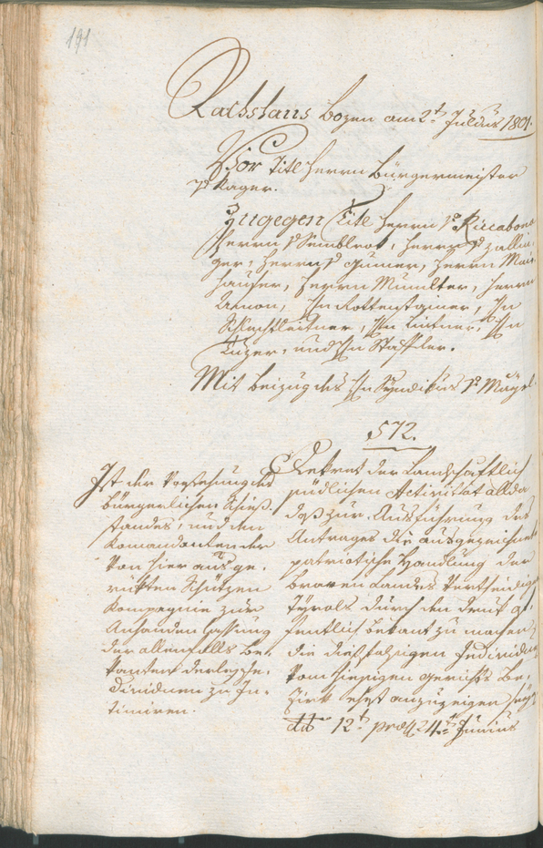 Civic Archives of Bozen-Bolzano - BOhisto Ratsprotokoll 1801 