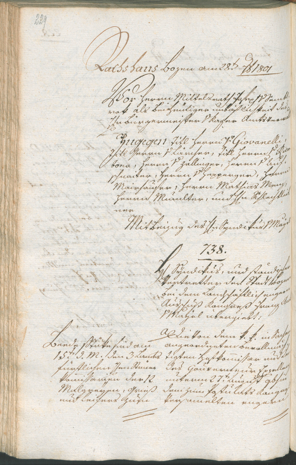 Civic Archives of Bozen-Bolzano - BOhisto Ratsprotokoll 1801 