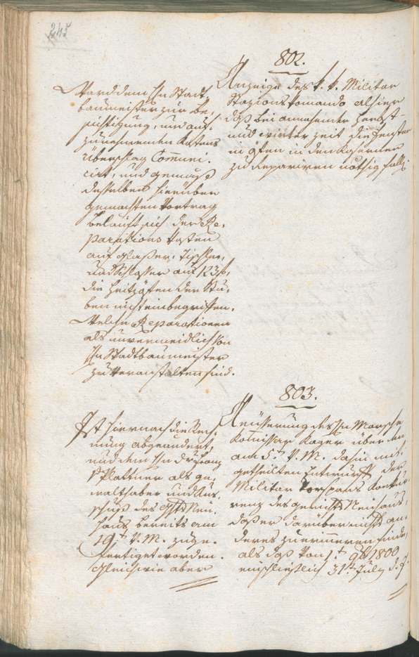 Civic Archives of Bozen-Bolzano - BOhisto Ratsprotokoll 1801 