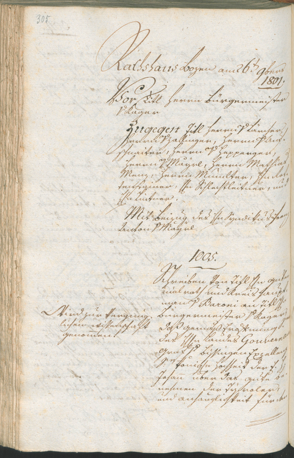 Civic Archives of Bozen-Bolzano - BOhisto Ratsprotokoll 1801 