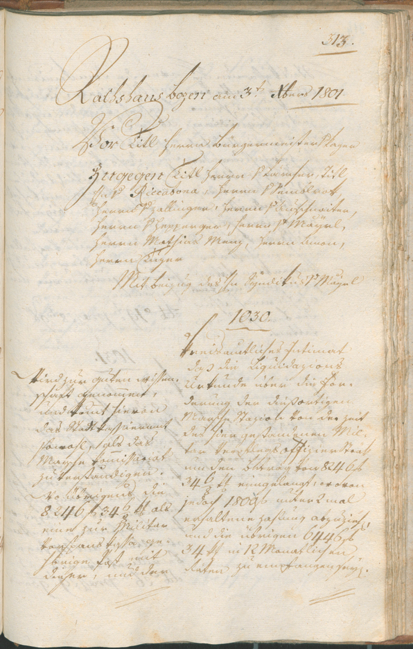 Civic Archives of Bozen-Bolzano - BOhisto Ratsprotokoll 1801 