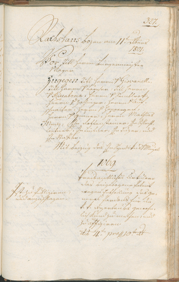 Civic Archives of Bozen-Bolzano - BOhisto Ratsprotokoll 1801 