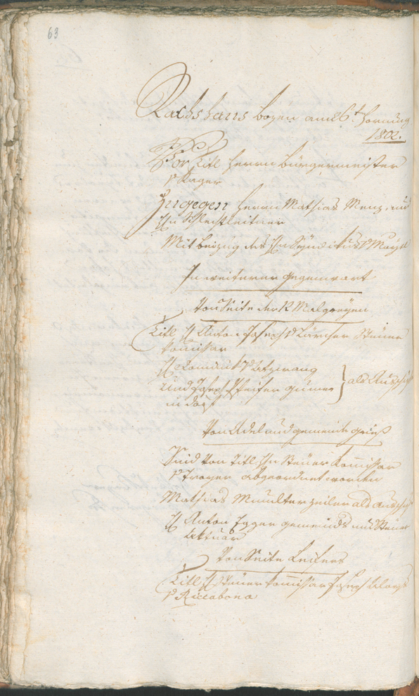 Civic Archives of Bozen-Bolzano - BOhisto Ratsprotokoll 1802 