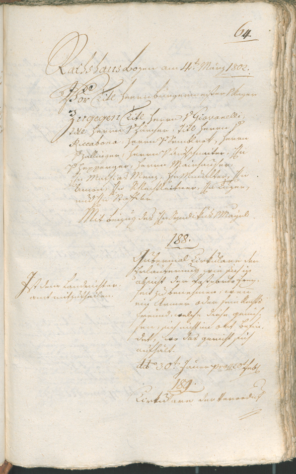 Civic Archives of Bozen-Bolzano - BOhisto Ratsprotokoll 1802 