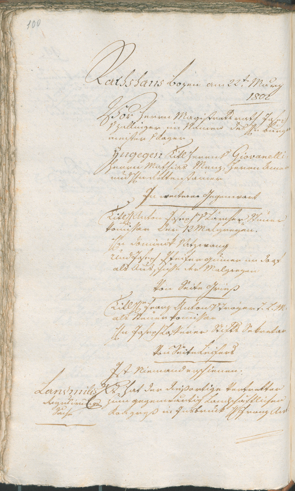 Stadtarchiv Bozen - BOhisto Ratsprotokoll 1802 