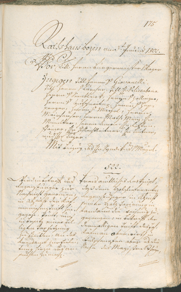 Civic Archives of Bozen-Bolzano - BOhisto Ratsprotokoll 1802 