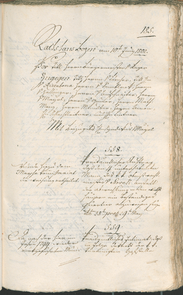 Civic Archives of Bozen-Bolzano - BOhisto Ratsprotokoll 1802 