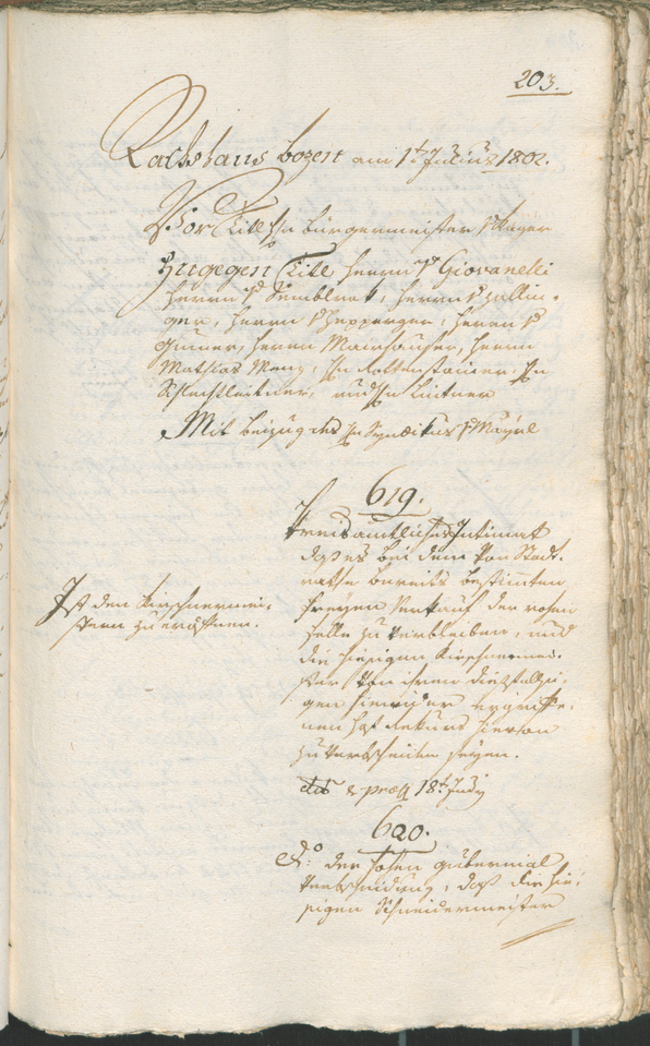 Civic Archives of Bozen-Bolzano - BOhisto Ratsprotokoll 1802 