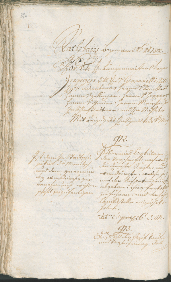 Civic Archives of Bozen-Bolzano - BOhisto Ratsprotokoll 1802 