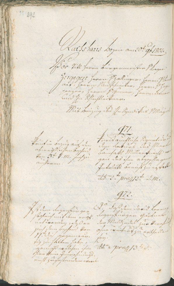 Civic Archives of Bozen-Bolzano - BOhisto Ratsprotokoll 1802 