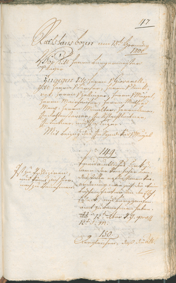 Civic Archives of Bozen-Bolzano - BOhisto Ratsprotokoll 1802 