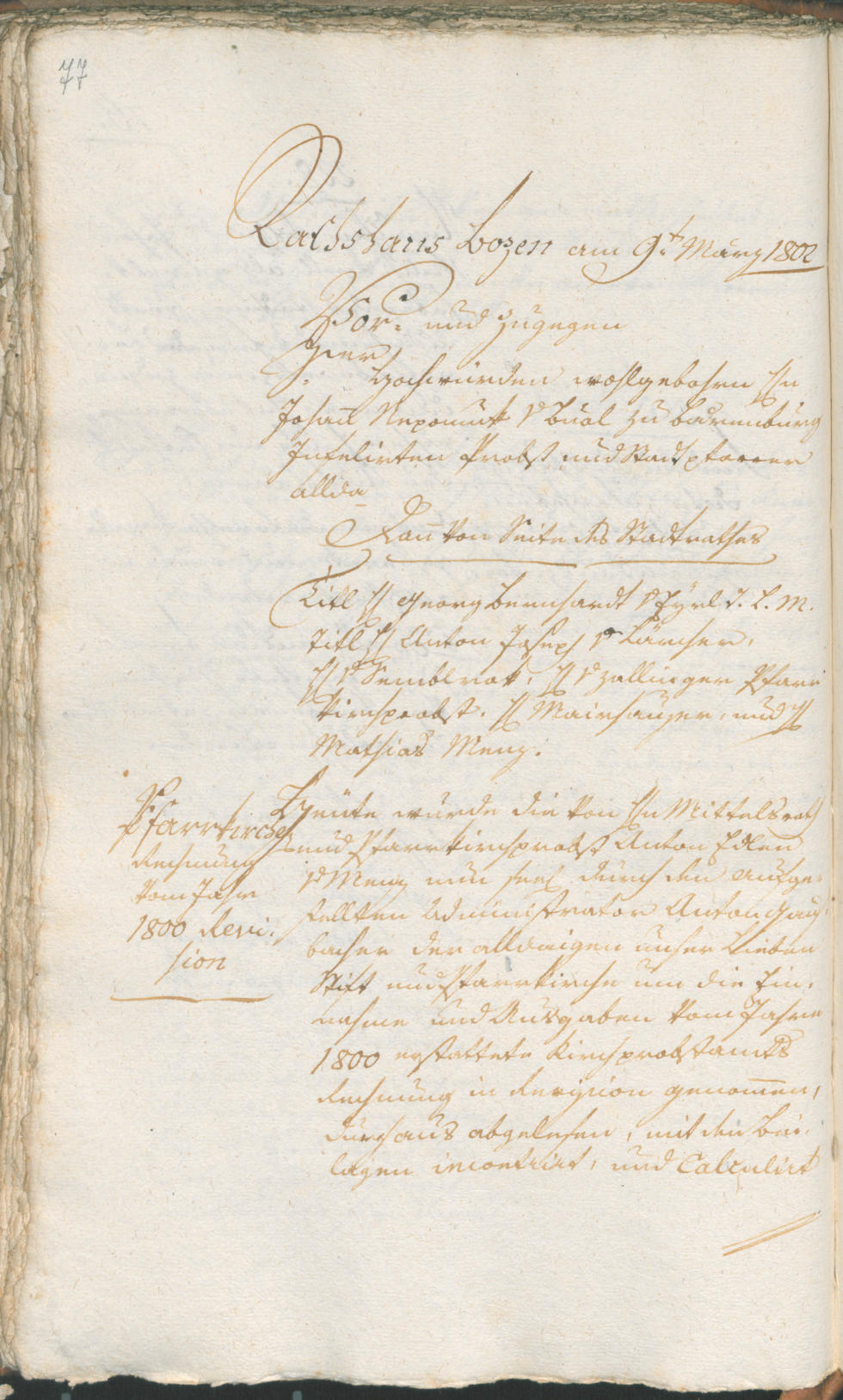 Civic Archives of Bozen-Bolzano - BOhisto Ratsprotokoll 1802 
