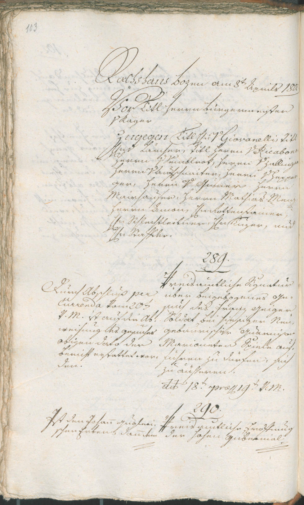 Civic Archives of Bozen-Bolzano - BOhisto Ratsprotokoll 1802 