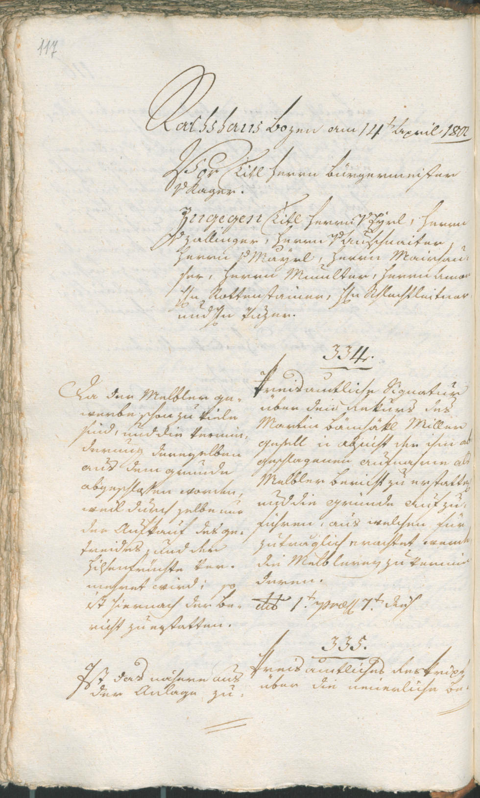 Civic Archives of Bozen-Bolzano - BOhisto Ratsprotokoll 1802 