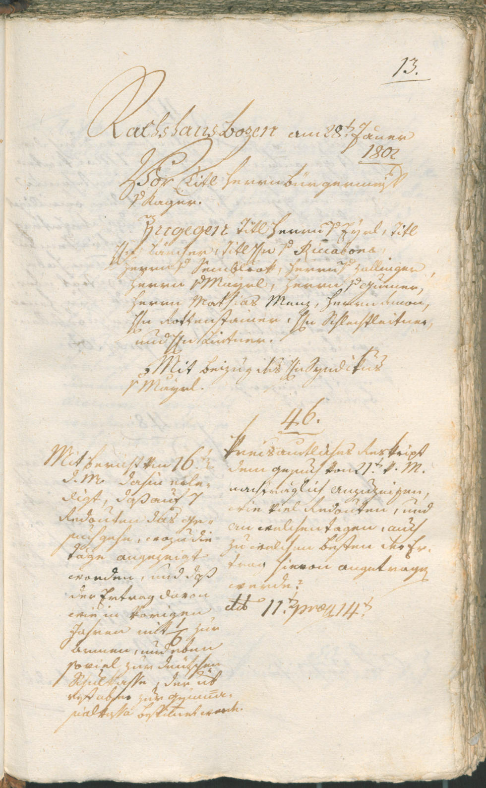 Civic Archives of Bozen-Bolzano - BOhisto Ratsprotokoll 1802 
