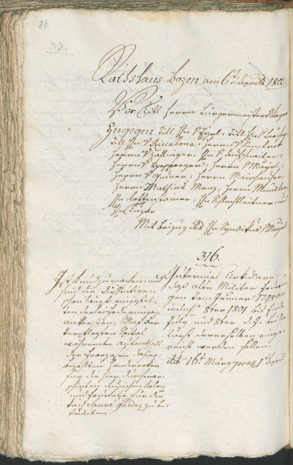 Civic Archives of Bozen-Bolzano - BOhisto Ratsprotokoll 1803 