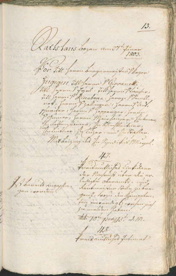 Civic Archives of Bozen-Bolzano - BOhisto Ratsprotokoll 1803 