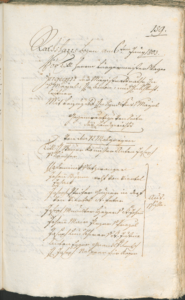 Civic Archives of Bozen-Bolzano - BOhisto Ratsprotokoll 1803 