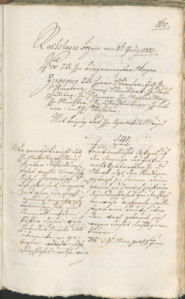 Civic Archives of Bozen-Bolzano - BOhisto Ratsprotokoll 1803 