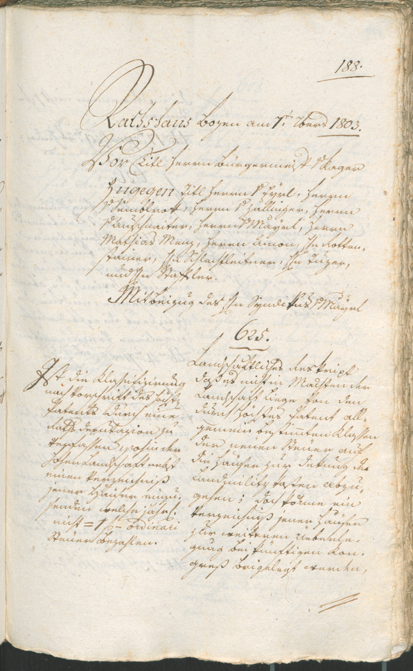 Civic Archives of Bozen-Bolzano - BOhisto Ratsprotokoll 1803 