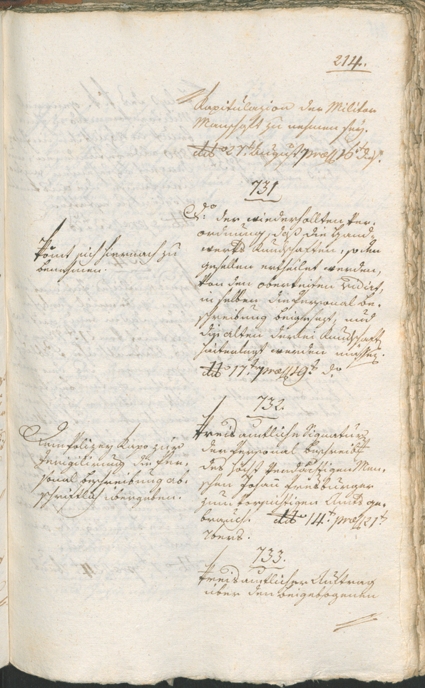 Stadtarchiv Bozen - BOhisto Ratsprotokoll 1803 