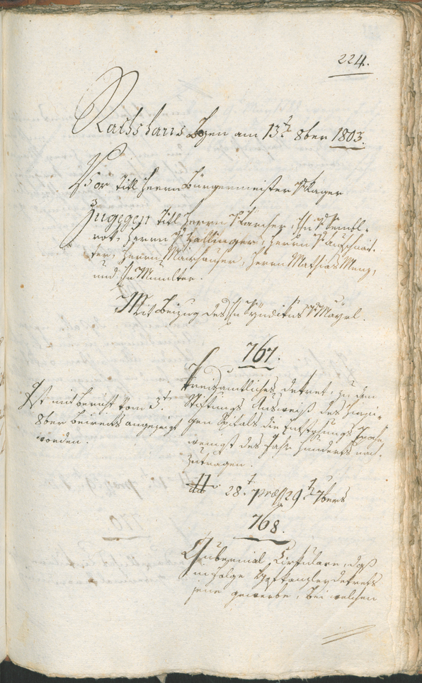 Civic Archives of Bozen-Bolzano - BOhisto Ratsprotokoll 1803 