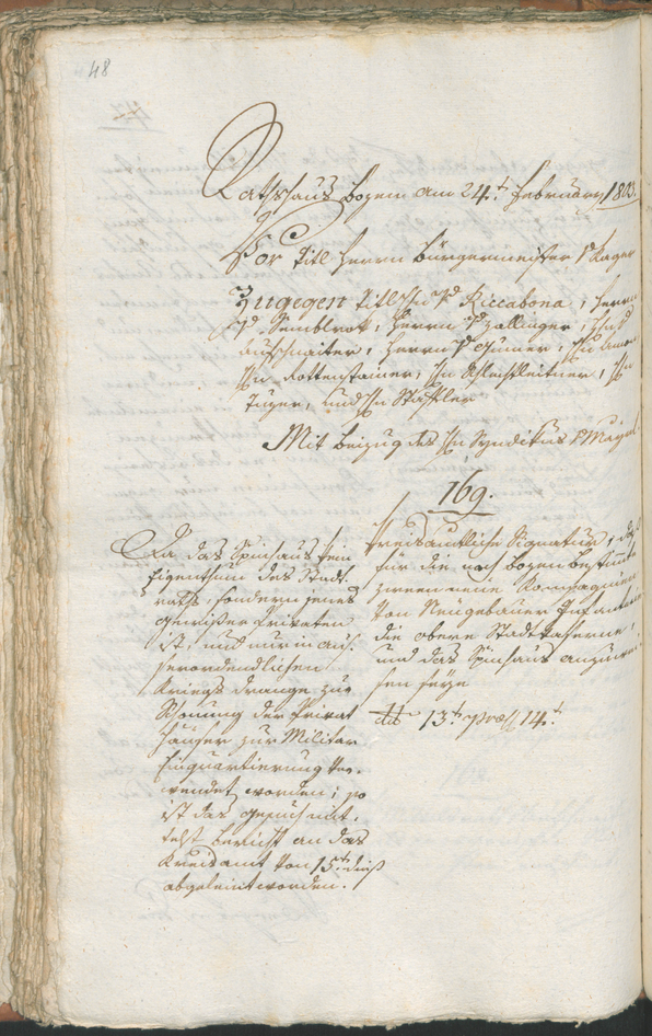 Civic Archives of Bozen-Bolzano - BOhisto Ratsprotokoll 1803 