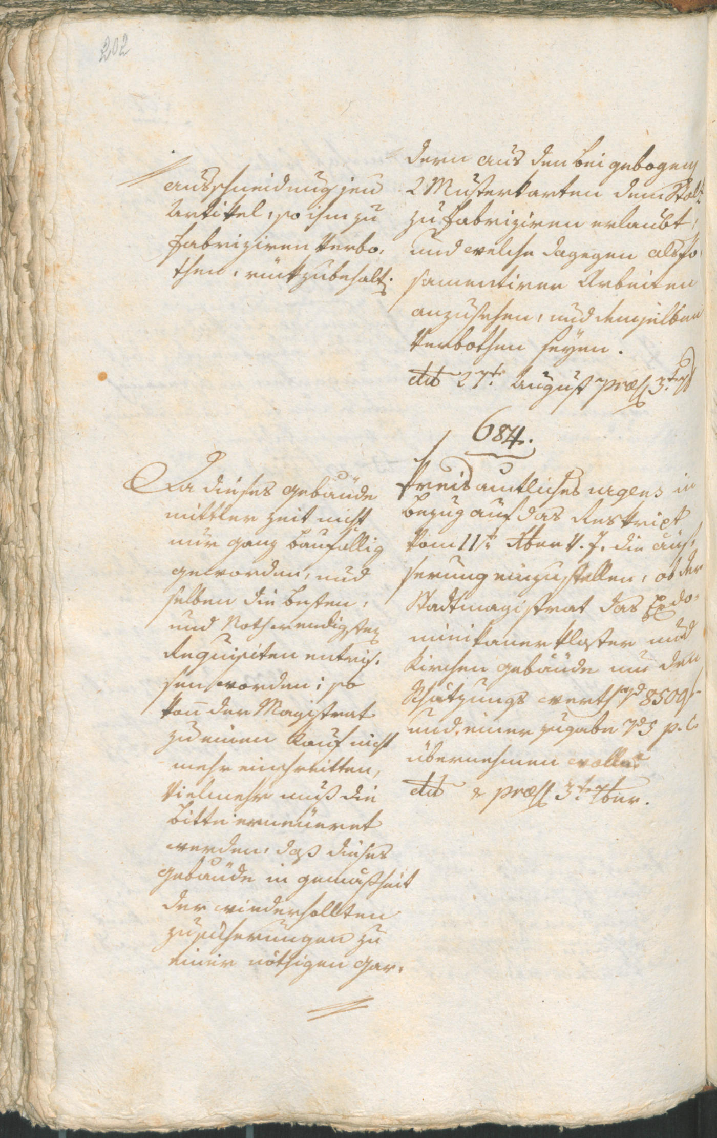 Stadtarchiv Bozen - BOhisto Ratsprotokoll 1803 