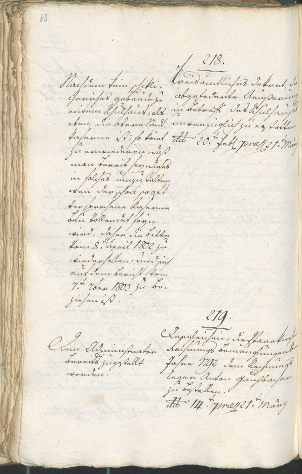 Stadtarchiv Bozen - BOhisto Ratsprotokoll 1804 