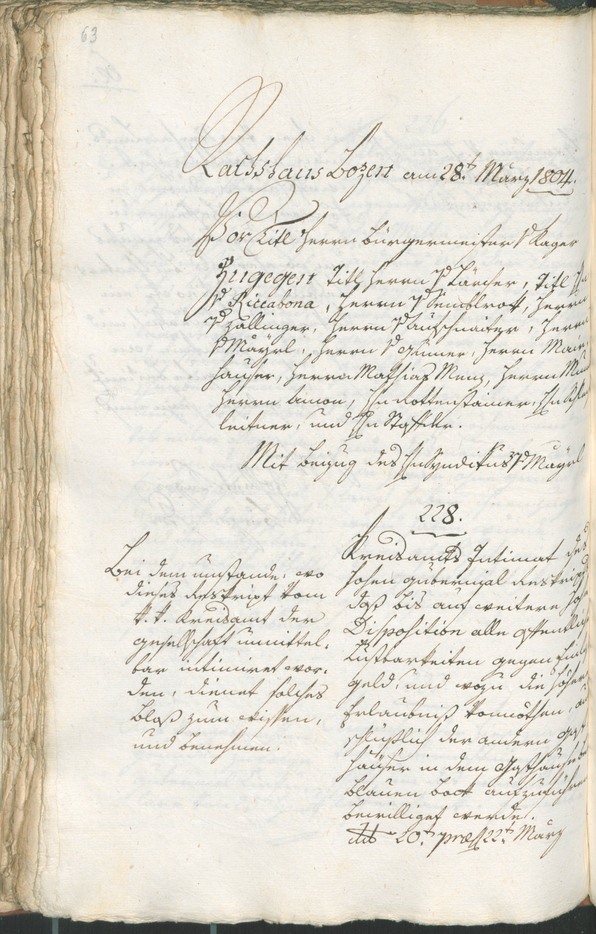 Civic Archives of Bozen-Bolzano - BOhisto Ratsprotokoll 1804 