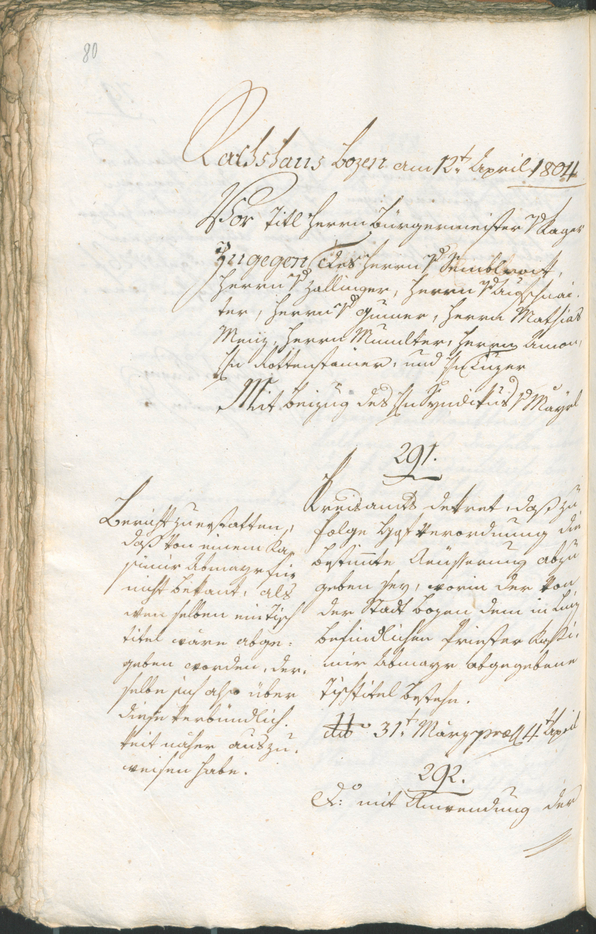 Civic Archives of Bozen-Bolzano - BOhisto Ratsprotokoll 1804 