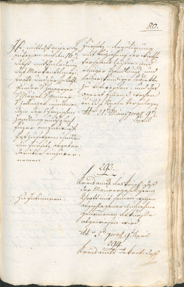 Stadtarchiv Bozen - BOhisto Ratsprotokoll 1804 