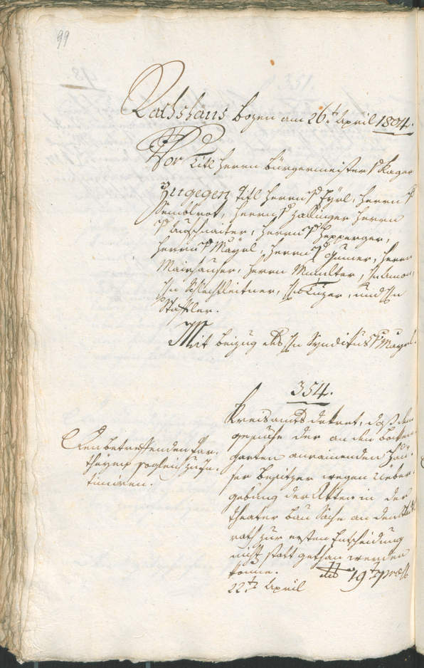 Civic Archives of Bozen-Bolzano - BOhisto Ratsprotokoll 1804 