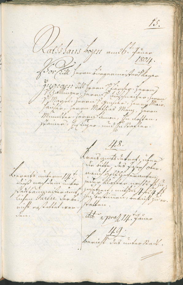 Civic Archives of Bozen-Bolzano - BOhisto Ratsprotokoll 1804 