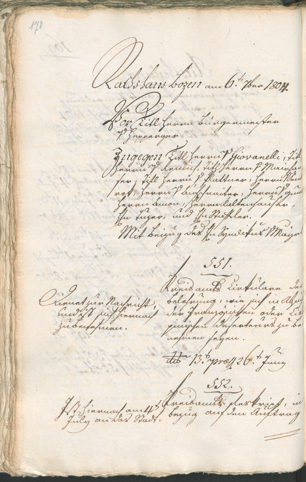 Civic Archives of Bozen-Bolzano - BOhisto Ratsprotokoll 1804 