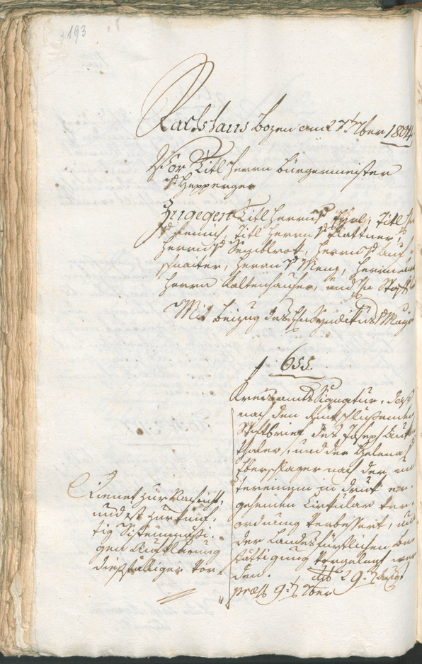 Civic Archives of Bozen-Bolzano - BOhisto Ratsprotokoll 1804 