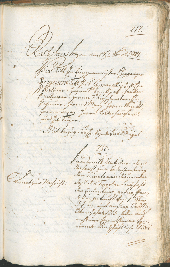 Civic Archives of Bozen-Bolzano - BOhisto Ratsprotokoll 1804 