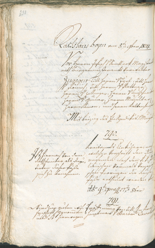 Civic Archives of Bozen-Bolzano - BOhisto Ratsprotokoll 1804 