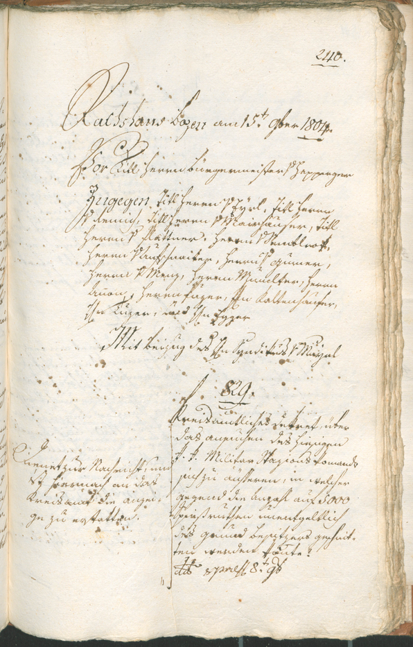 Civic Archives of Bozen-Bolzano - BOhisto Ratsprotokoll 1804 