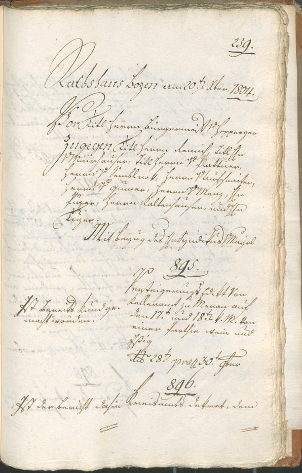 Civic Archives of Bozen-Bolzano - BOhisto Ratsprotokoll 1804 