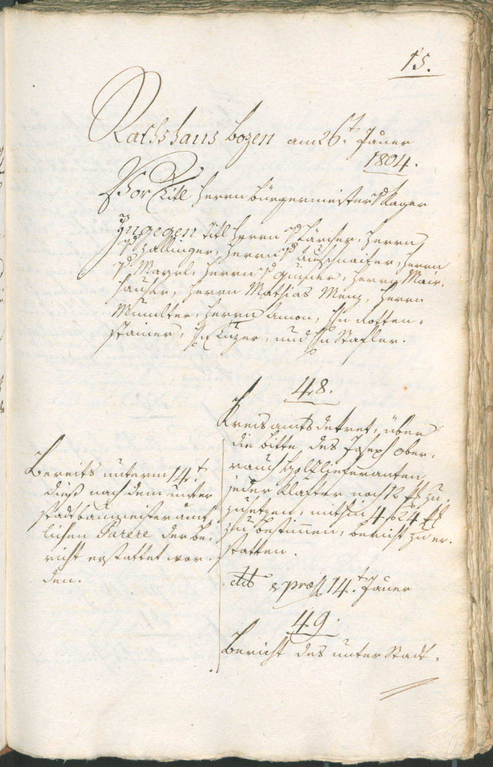 Civic Archives of Bozen-Bolzano - BOhisto Ratsprotokoll 1804 