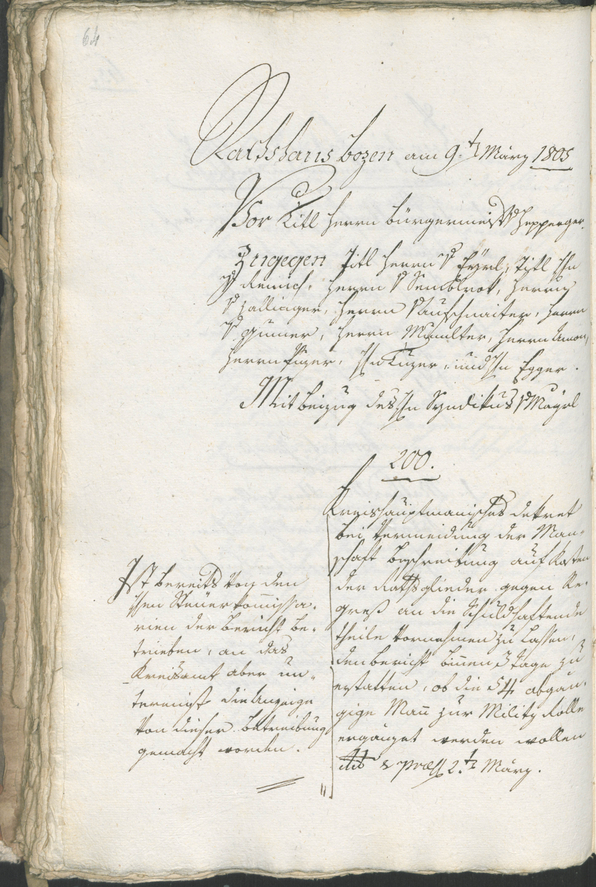 Civic Archives of Bozen-Bolzano - BOhisto Ratsprotokoll 1805 